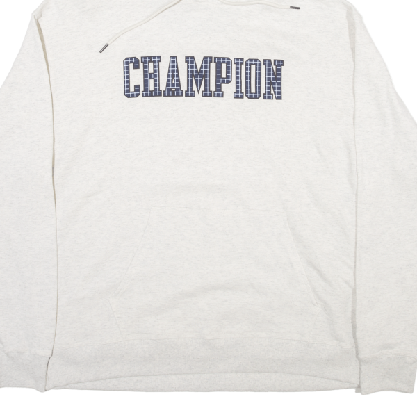 CHAMPION Mens Cream Hoodie 2XL Cheap