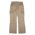 Cargo Womens Trousers Brown Loose Flared W32 L34 Discount