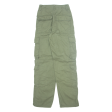 Cargo Girls Trousers Green Regular Straight W26 L30 Online now