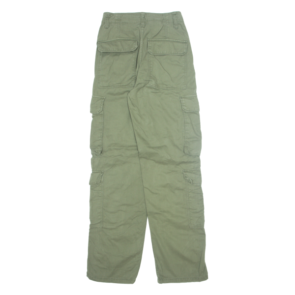 Cargo Girls Trousers Green Regular Straight W26 L30 Online now