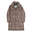 BLAUER Down Insulated Womens Puffer Coat Brown Nylon L Supply