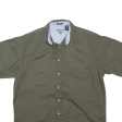 BUGLE BOY Mens Plain Shirt Green M on Sale