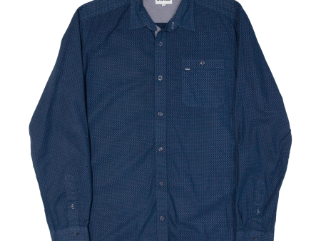 DIESEL Mens Shirt Blue Spotted Long Sleeve M For Cheap