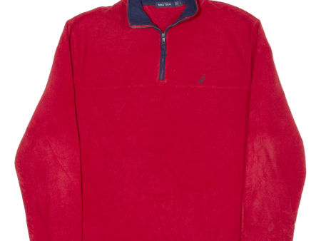 NAUTICA Mens Fleece Red 1 4 Zip L For Discount