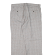 DOCKERS Check Mens Trousers Grey Regular Straight W36 L30 Cheap