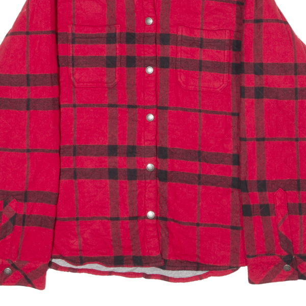 DICKIES Womens Lumberjack Jacket Red Flannel Plaid XL Fashion