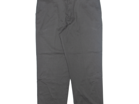 DOCKERS Khaki Mens Trousers Grey Relaxed Straight W36 L30 Sale