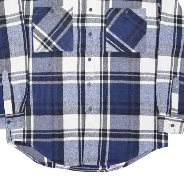 C&A Mens Heavy Shirt Blue Plaid Long Sleeve M Online Sale