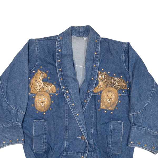 DESIGNS LIMITED Womens Denim Jacket Blue S Supply