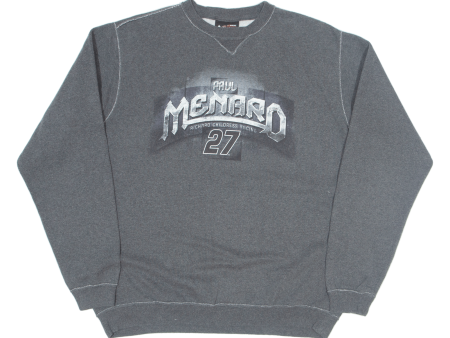 CHASE AUTHENTICS NASCAR Paul Menard Mens Sweatshirt Grey 90s USA XL Fashion