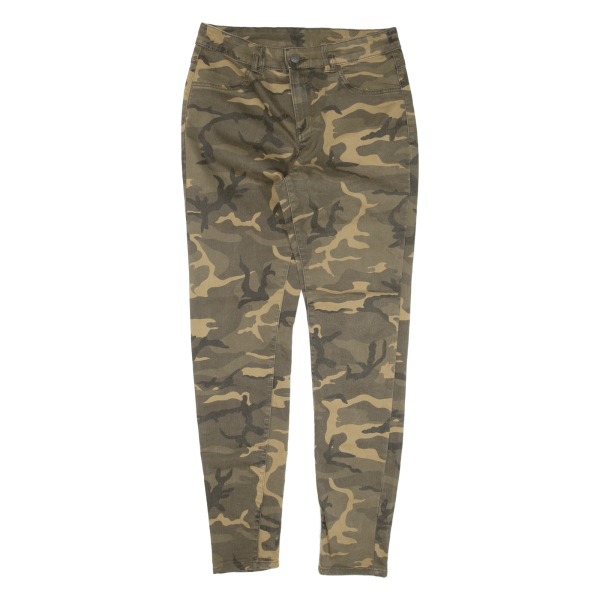 CLOCKHOUSE Camo Womens Trousers Green Slim Skinny W29 L29 Fashion