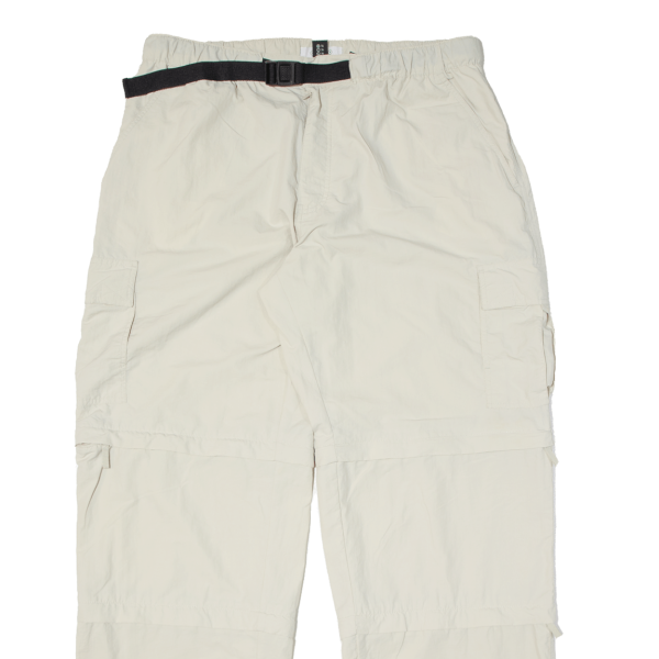 CANDA Outdoor Detachable Leg Mens Trousers Cream Relaxed Tapered W36 L34 on Sale