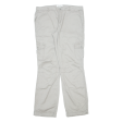 CHICOREE Cargo Womens Trousers Cream Regular Straight W36 L33 Sale