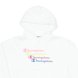 CHAMPION Womens White Hoodie L Fashion