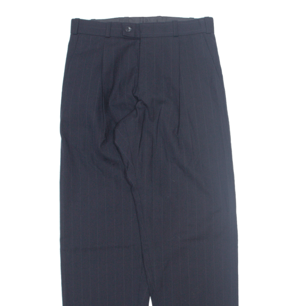 CLASSIC FASHION Striped Khaki Mens Trousers Blue Regular Straight W30 L32 For Sale