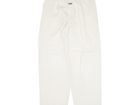 Womens Trousers Cream Loose Tapered W28 L29 For Discount