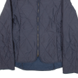 BARBOUR Winter Fulbourn Fleece Lined Womens Quilted Jacket Blue UK 10 Supply