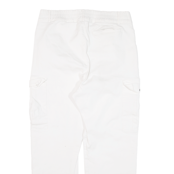 9N1M SENSE Cargo Womens Trousers White Regular Straight W34 L26 Online Sale