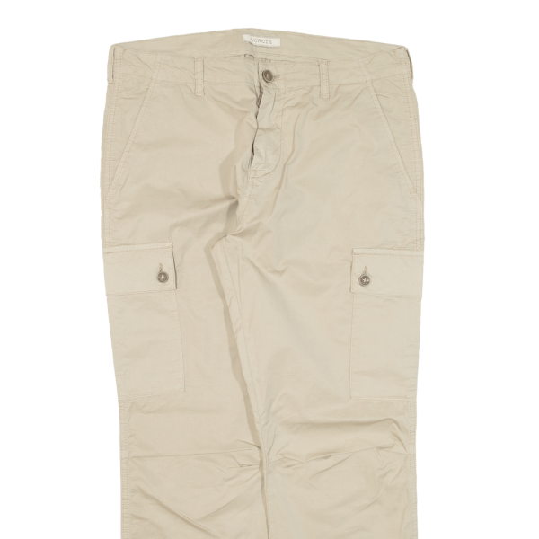 40WOFT Cargo Womens Trousers Beige Regular Tapered W30 L25 on Sale