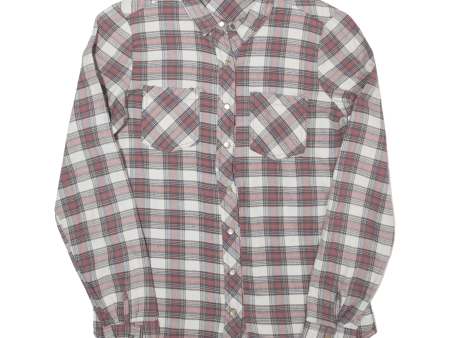 PULL & BEAR Womens Shirt Red Plaid Long Sleeve S For Sale