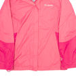 COLUMBIA Womens Rain Jacket Pink Nylon S Online