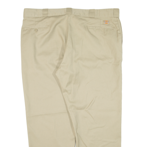 DICKIES 874 Workwear Mens Trousers Beige Regular Straight W44 L30 Cheap