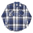 C&A Mens Heavy Shirt Blue Plaid Long Sleeve M Online Sale