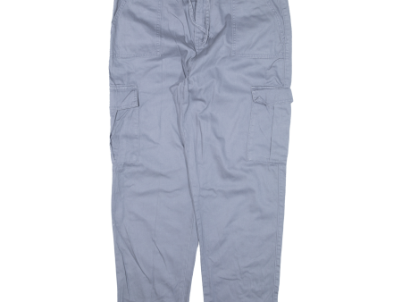 CLOCKHOUSE Cargo High Rise Womens Trousers Blue Relaxed Tapered W34 L26 Online now