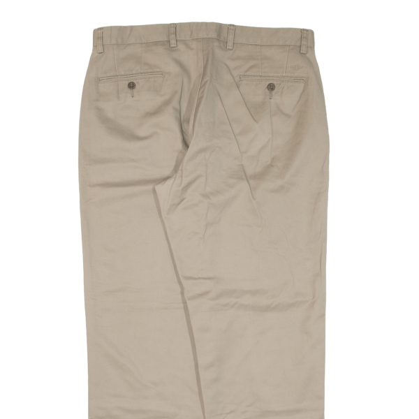 DOCKERS D4 Mens Trousers Beige Relaxed Straight W36 L32 For Discount