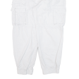 Cargo Womens Trousers White Loose Tapered W29 L26 Fashion