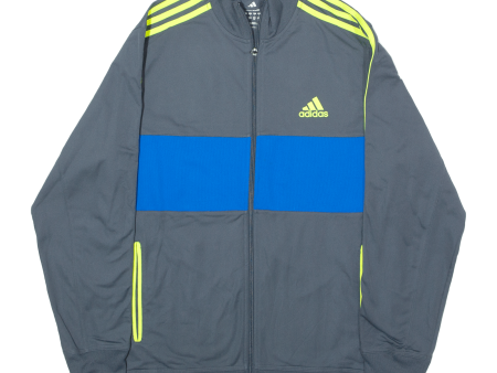 ADIDAS Mens Track Jacket Grey L Hot on Sale