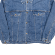 BLUE SKY Mens Sherpa Lined Denim Jacket Blue L Supply