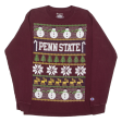 CHAMPION Penn State Christmas Mens T-Shirt Maroon Long Sleeve M For Discount