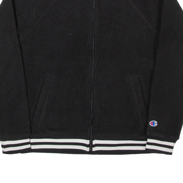 CHAMPION Fleece Mens Track Jacket Black S Discount