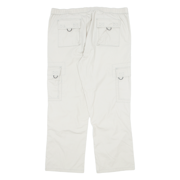 BPC COLLECTION Cargo Mens Trousers Cream Regular Straight W42 L31 For Cheap