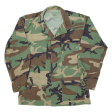 Army Mens Military Jacket Green Camouflage S For Sale