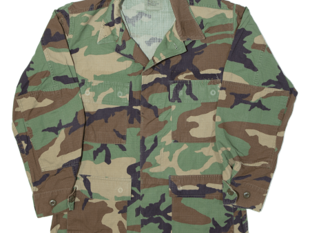 Army Mens Military Jacket Green Camouflage S For Sale