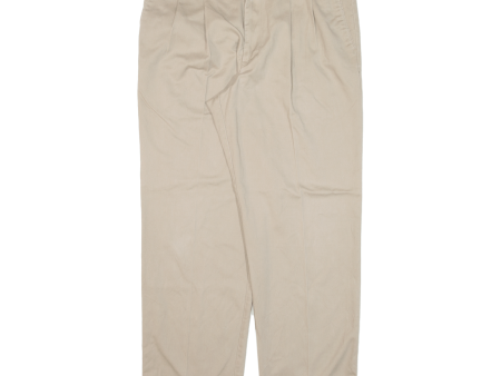 DOCKERS Mens Trousers Beige Relaxed Straight W36 L32 Online Hot Sale