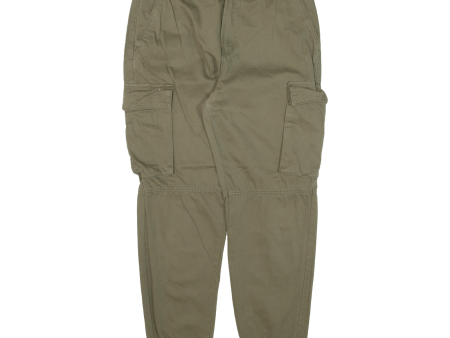 Cargo Womens Trousers Green Regular Tapered W30 L27 Online now