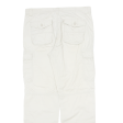 BIAGGINI Cargo Womens Trousers Cream Regular Straight W34 L32 Fashion