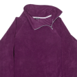 CALVIN KLEIN Womens Fleece Purple 1 4 Zip L Discount