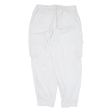 Cargo Womens Trousers White Loose Tapered W29 L26 Fashion