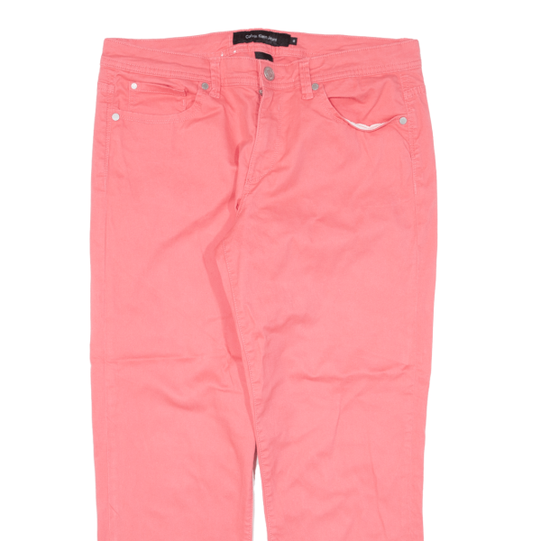 CALVIN KLEIN JEANS Womens Trousers Pink Regular Straight W32 L25 Supply