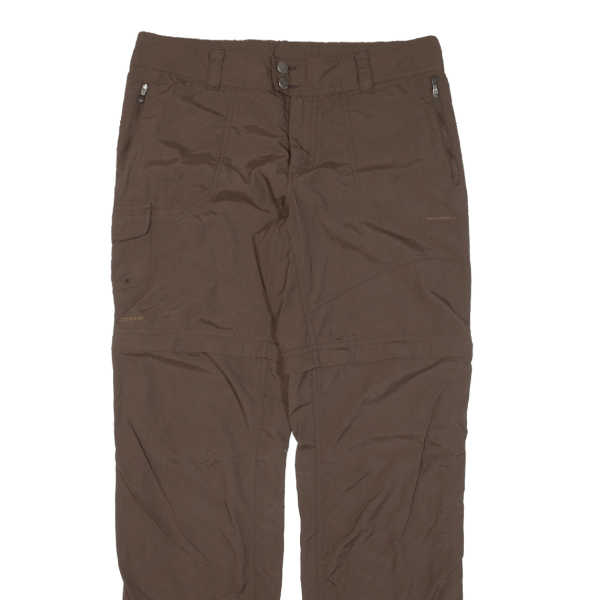 COLUMBIA Cargo Zip-off Womens Trousers Brown Regular Straight W33 L31 Sale