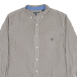 CHAPS Mens Shirt Grey Check Long Sleeve L For Cheap