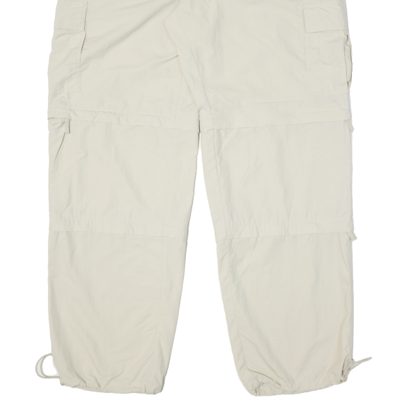 CANDA Outdoor Detachable Leg Mens Trousers Cream Relaxed Tapered W36 L34 on Sale