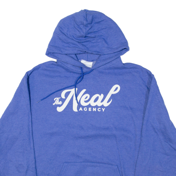 CHAMPION The Neal Agency Mens Blue Hoodie L Online Hot Sale