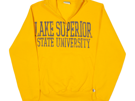 CHAMPION Lake Superior State University Mens Sweatshirt Yellow 1 4 Zip USA XS Online now