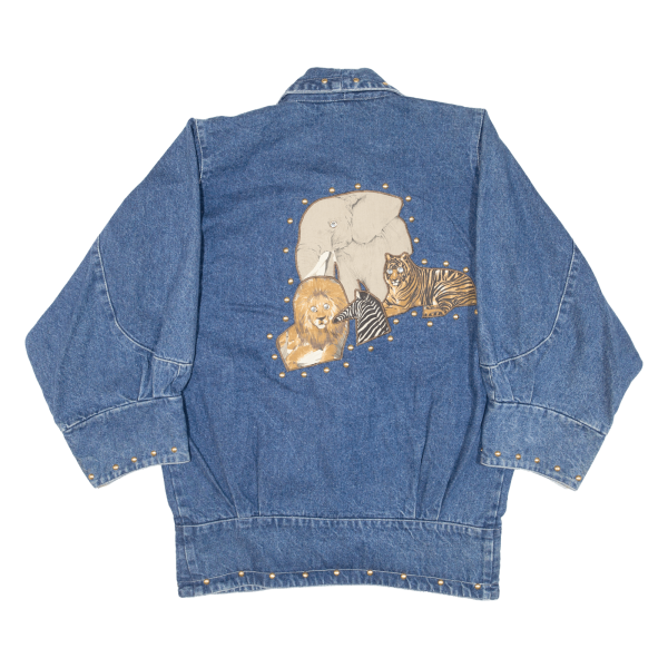 DESIGNS LIMITED Womens Denim Jacket Blue S Supply