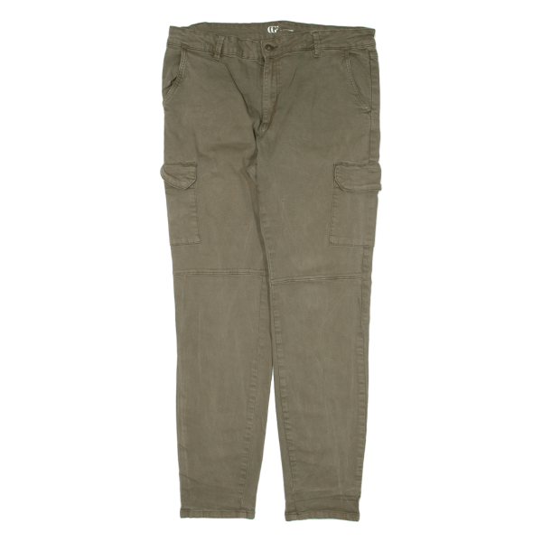 CHICOREE Cargo Womens Trousers Green Regular Tapered W33 L28 Online